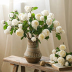 White Cabbage Rose Stem 20.8" Tall