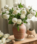 White Cabbage Rose Stem 20.8" Tall