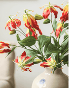 Faux Fire Lily Stem 31.9" Tall