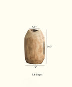 Homestead Solid Wood Décor Vase