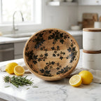 Transparent Leaf Shape Mango Wood Bowl