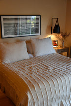 Multi Striped Natural Throw Blanket