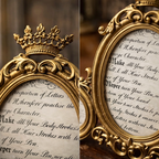 Antique Gold Crown Triple Picture Frame