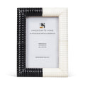 Black White Resin Hand Carved Ridge Picture Frame 4x6 5x7