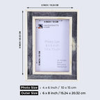 Picture Frames Sea Siren Raidne Collection Bone Inlay Grey White 4x6 5x7"