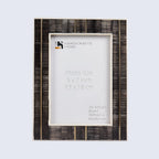 Picture Frame Shagrin Collection Brass, Horn & Resin Inlay Brown – 4x6 & 5x7"