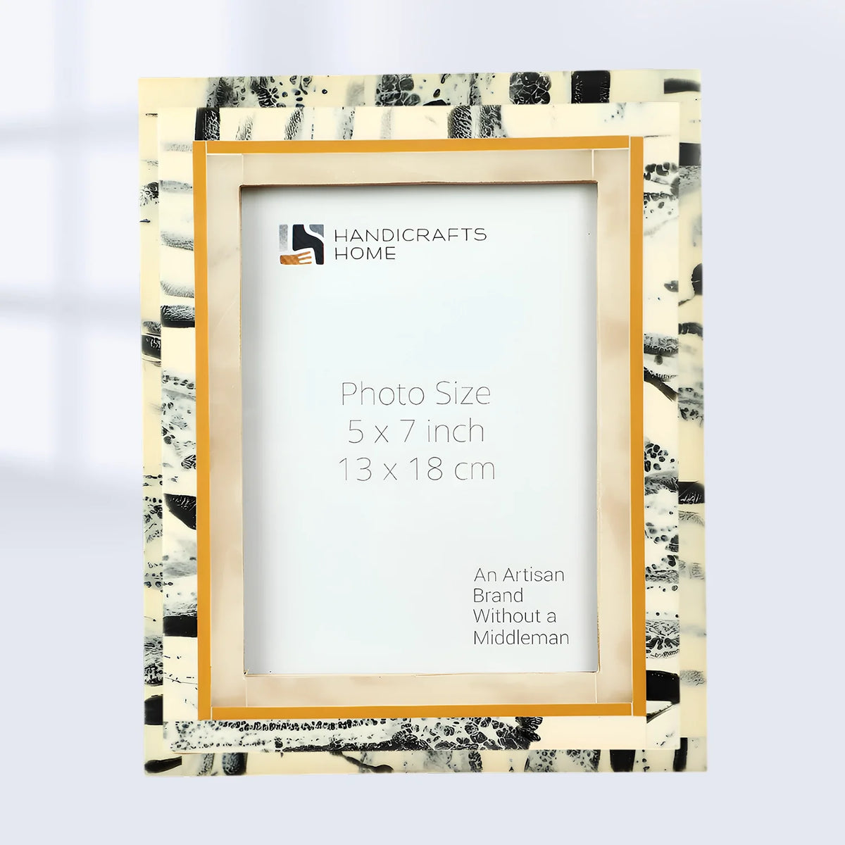 Picture Frames Abstract Ink Art Collection Resin Inlay - Ivory, 4x6 & 5x7
