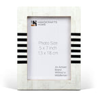 Contour Lado Modern Black & White Resin Inlay Picture Frames