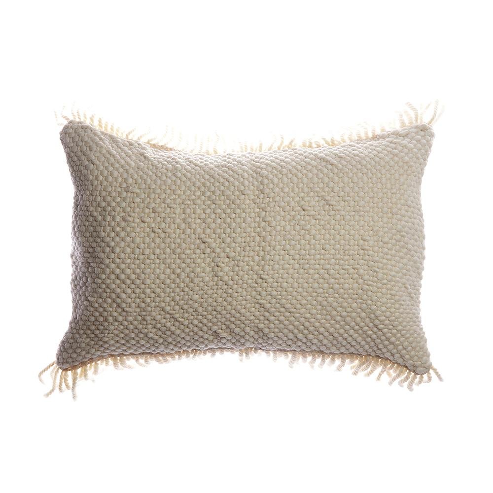 Penachos Fringed Wool Pillow