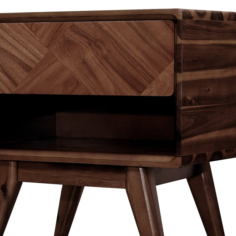 Laden Handcrafted Solid Wood Nightstand
