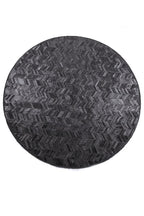 ROUND HERRINGBONE – Large Designer Cowhide Rug