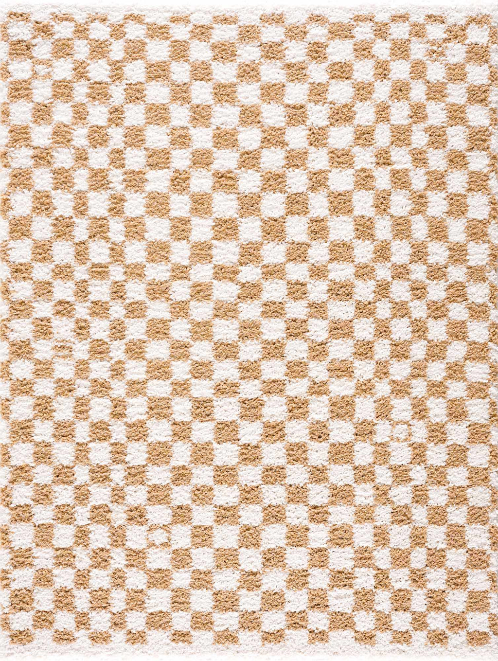 Kieu Mustard & Ivory Checkered Area Rug