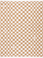 Kieu Mustard & Ivory Checkered Area Rug
