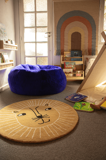 Shearling Handmade Pouf