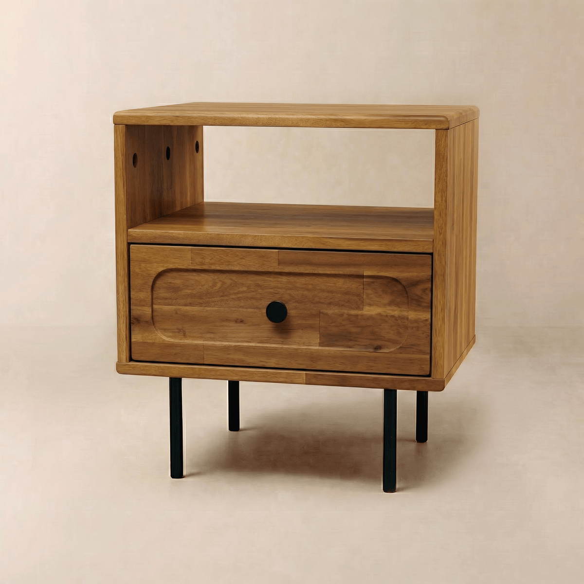Savana Solid Wood Single-Drawer Nightstand