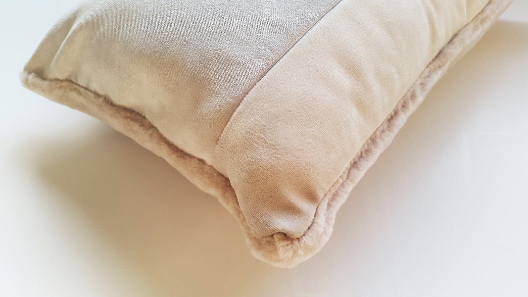 Shearling Vintage Pink Lumbar Pillow