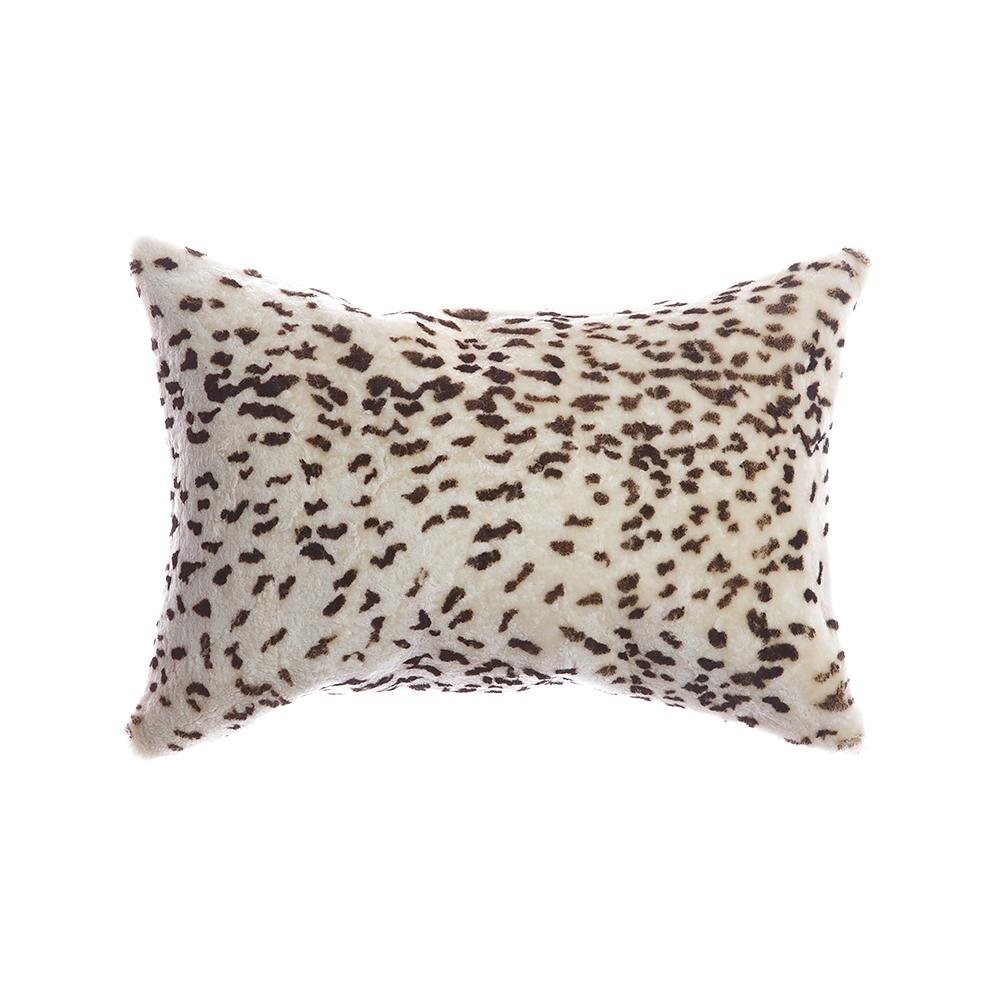 Shearling Leopard Square Pillow