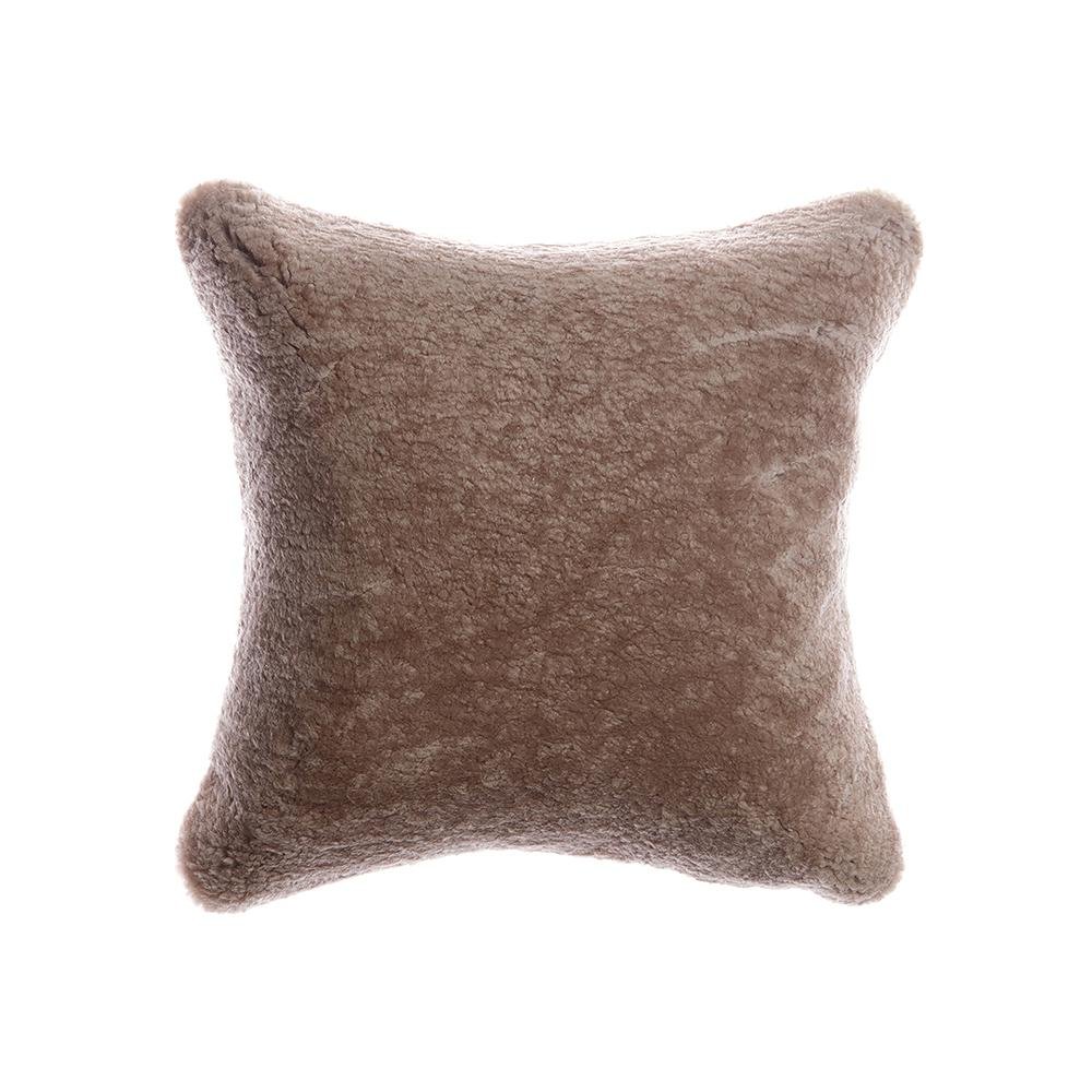 Shearling Taupe Lumbar Pillow