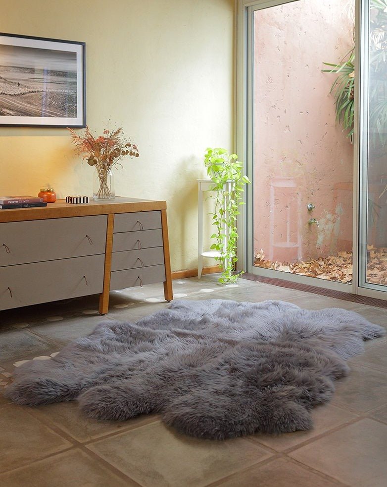 Six Piece Sheepskin Area Rug