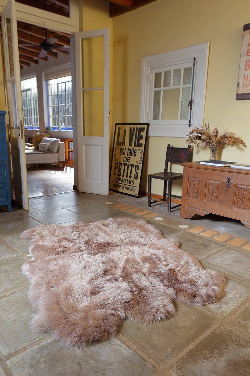 Six Piece Sheepskin Area Rug