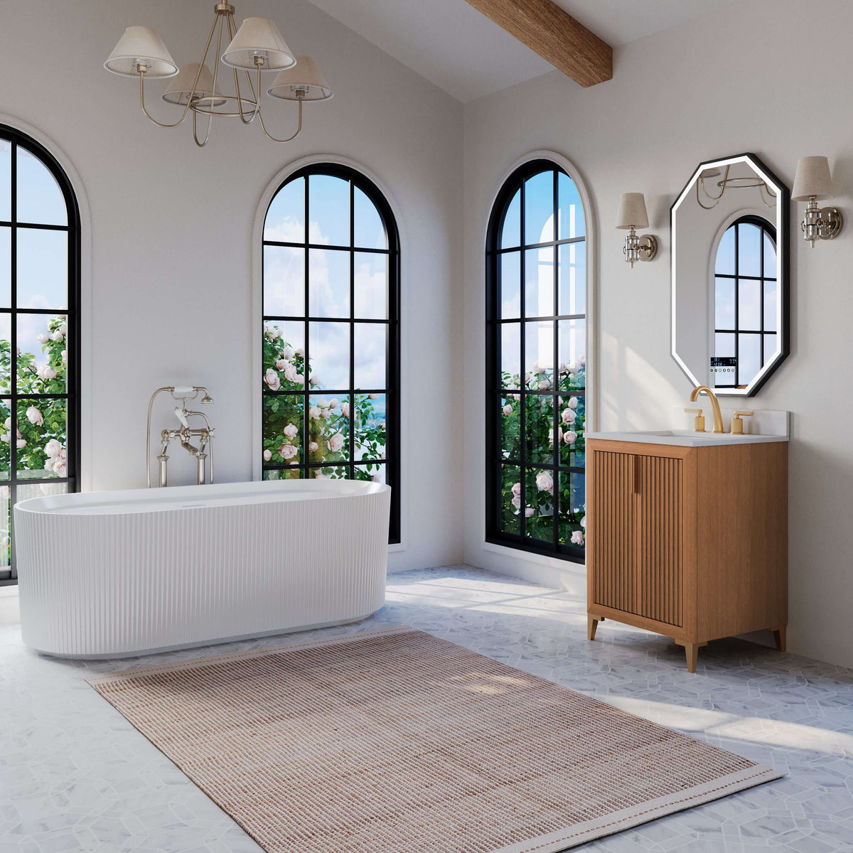 Turlington Bathroom Vanity Collection in Sienna Finish