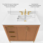 Turlington Bathroom Vanity Collection in Sienna Finish
