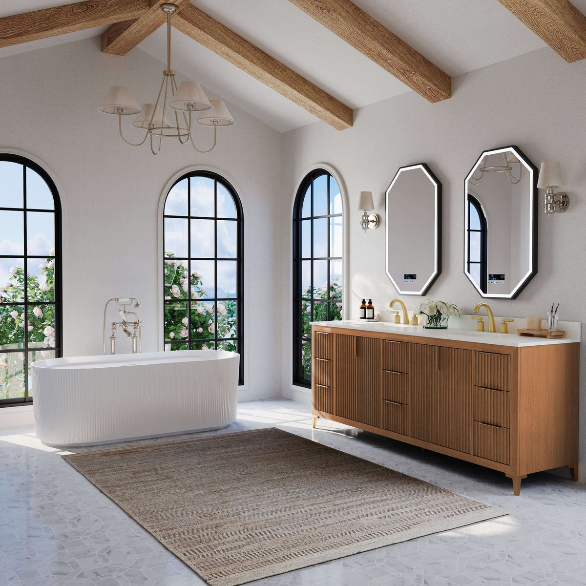Turlington Bathroom Vanity Collection in Sienna Finish