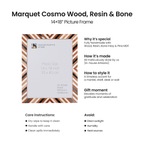 Picture Frames Marquet Cosmo Pattern Resin Inlay Collection in 8 Sizes, Pack of 2