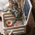 Rustic Wooden Storage Crate with Chalkboard Lid