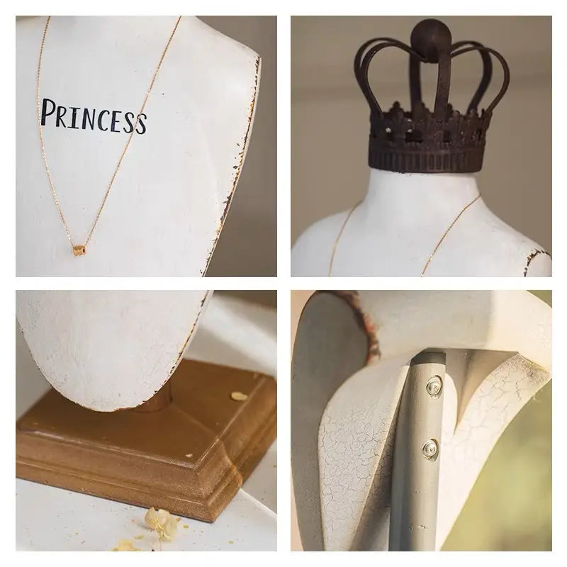 RESIN NECK FORM WITH METAL CROWN