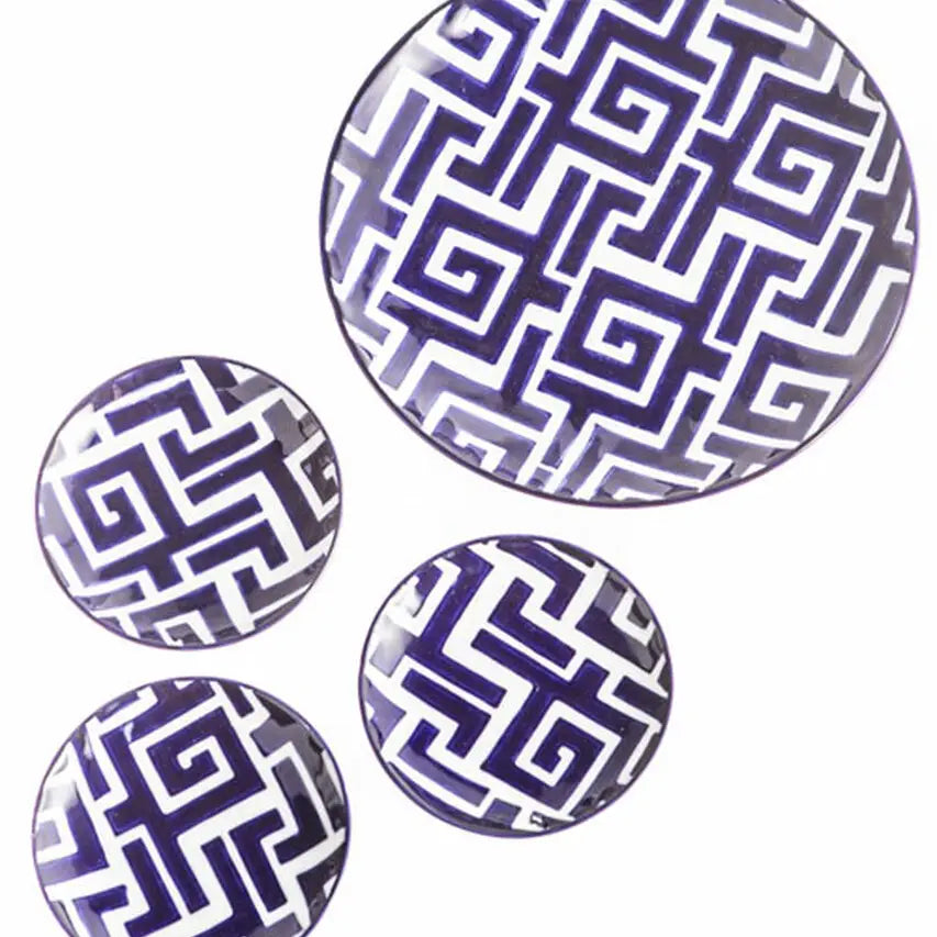 Large Hand painted Ceramic Moroccan Plates-Set 4