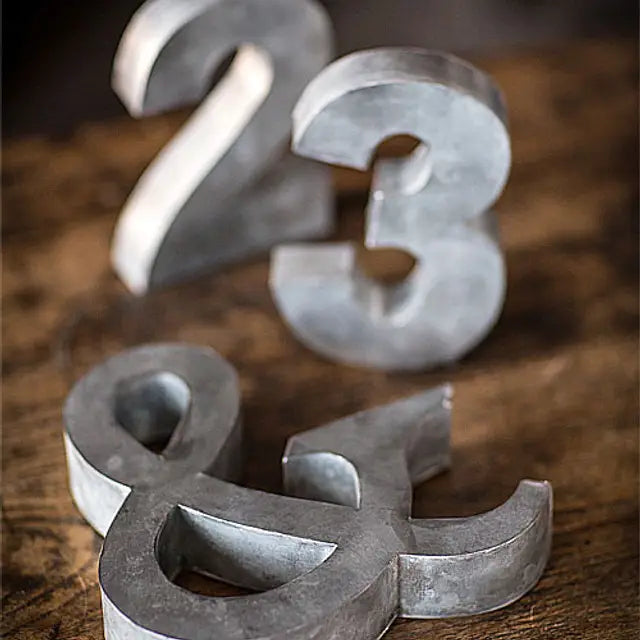 Metal Zinc Individual Numbers