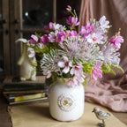 Artificial Silk Flower Bouquet Pink Daisy  20" Tall