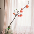Artificial Fruit Persimmon Fruit Stem 43" Tall