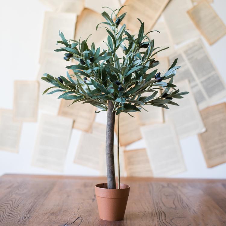 Artificial Small Olive Tree 24" Tall Faux