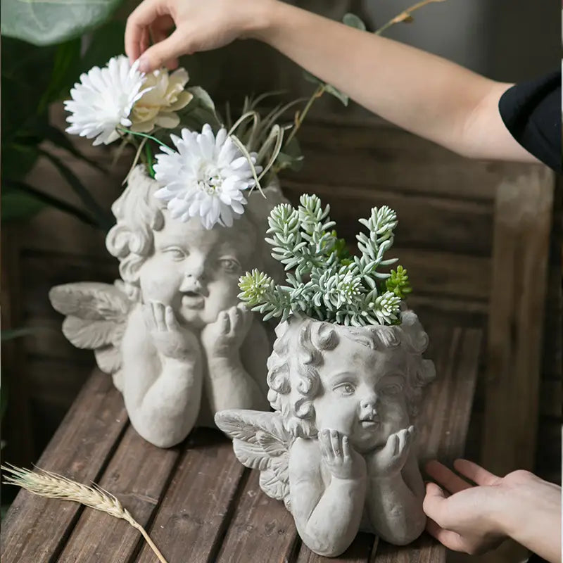 Cement Little Angel Planter