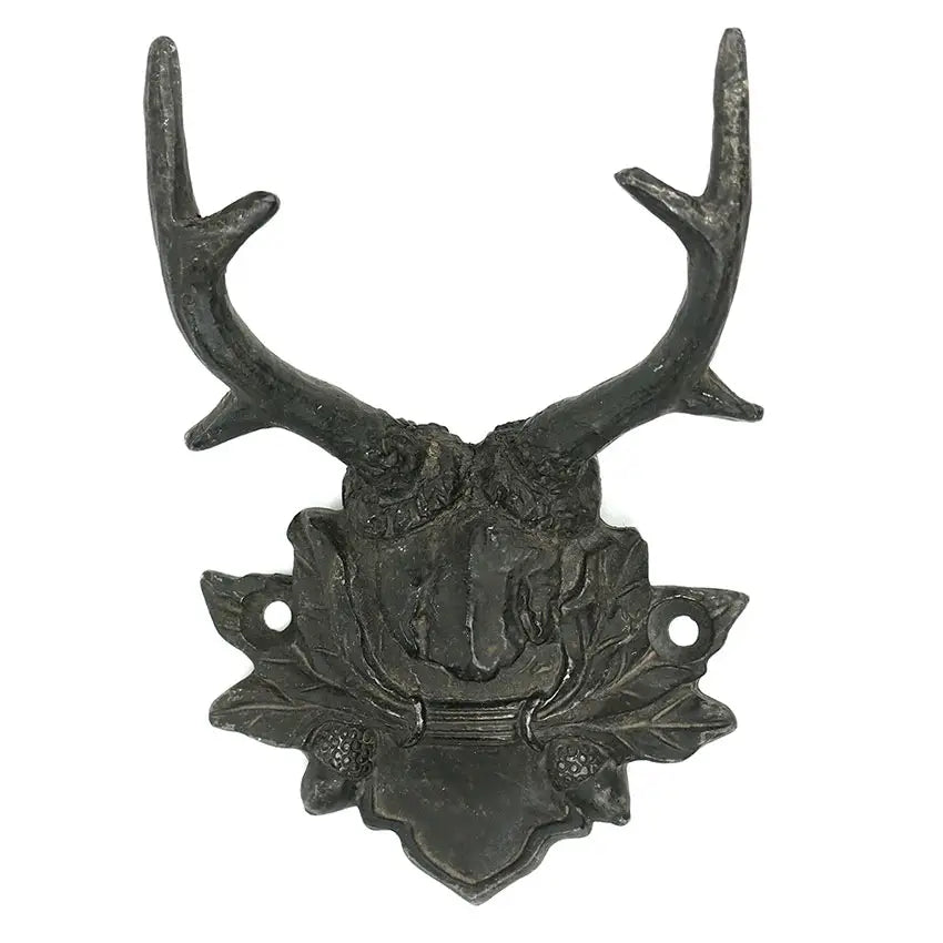 Antiqued Black Pewter Antler Hook