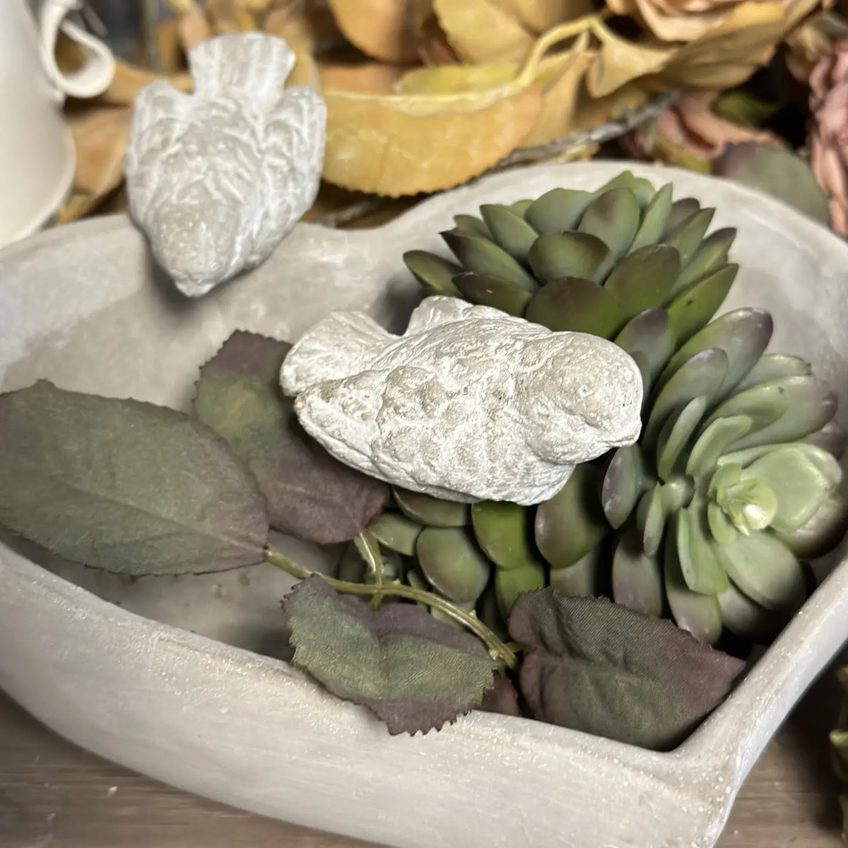 Cement Heart Planter