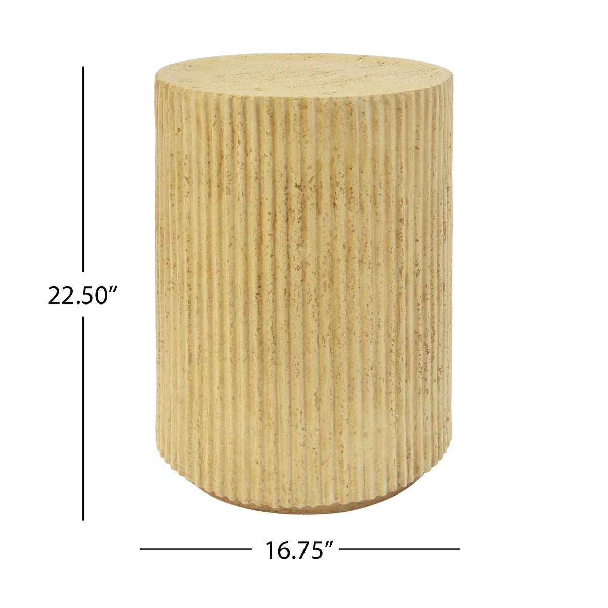 Cylindrical Outdoor Side Table Antique Brown MGO