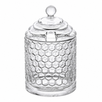 Honeycomb Glass Storage Jar with Lid