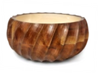 Pink Mango Wood Gravy Bowl