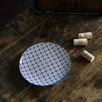 Blue and White Round Plate - I