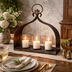 Cast Iron Triple Candleholder