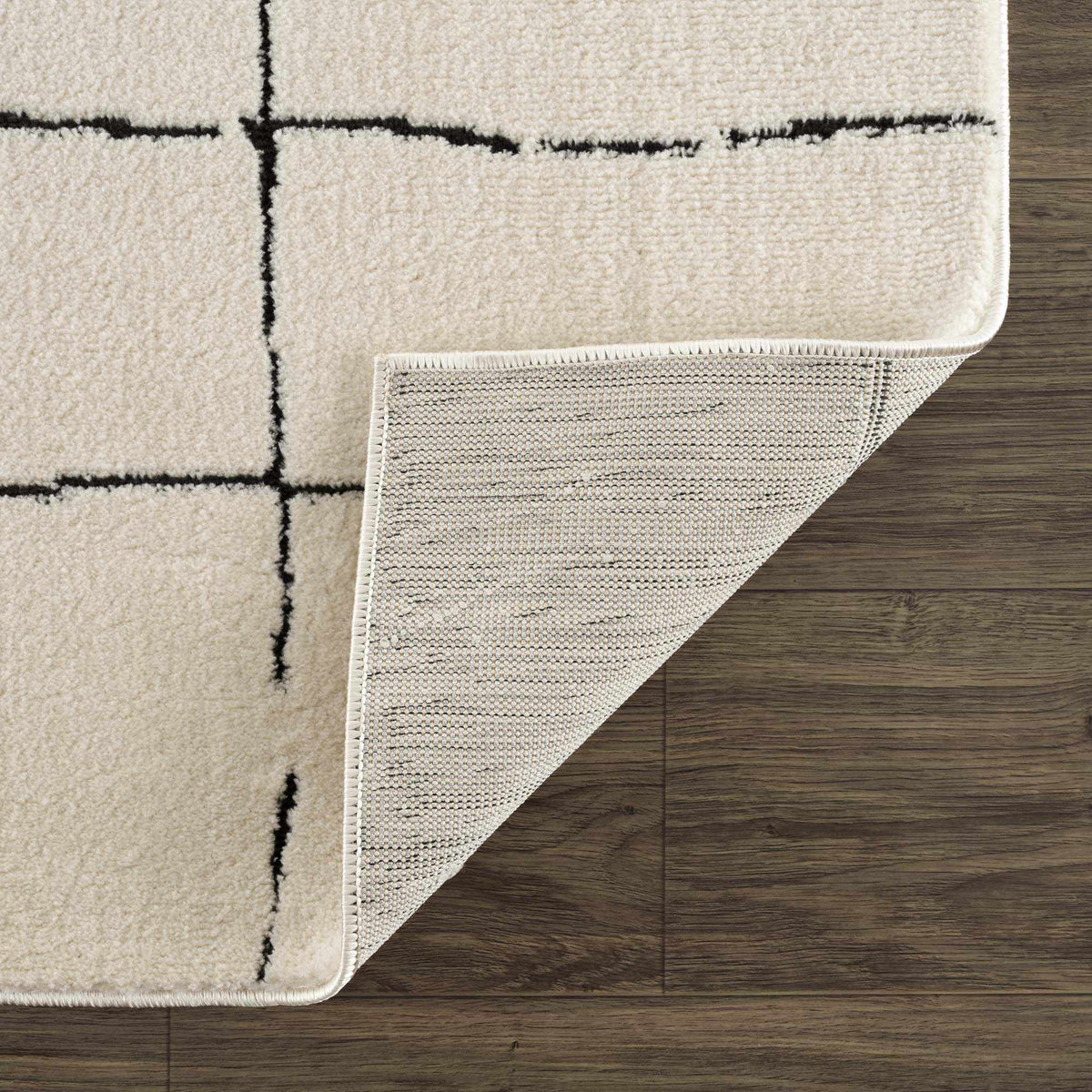 Koume Beige Maze Area Rug