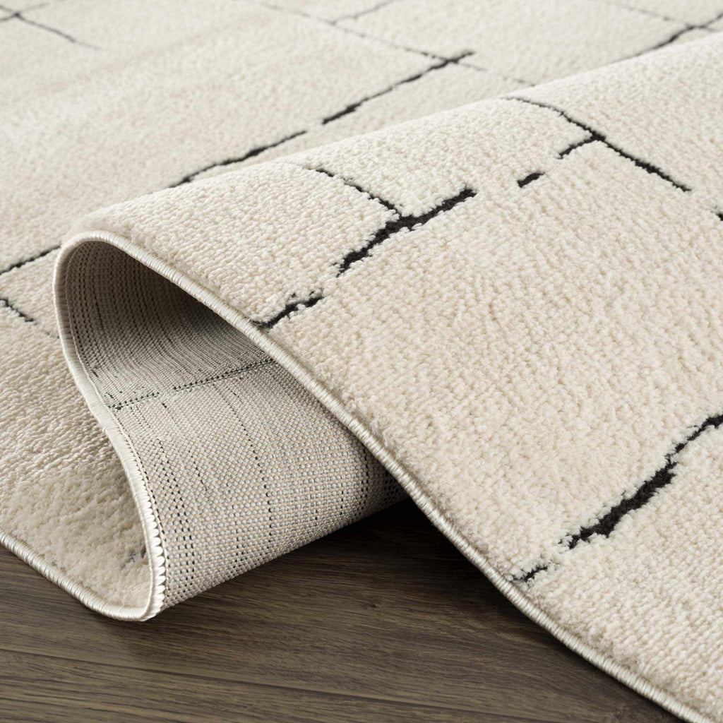 Koume Beige Maze Area Rug