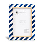 Halo Gondola Blue White Resin & Brass Inlay Picture Frames