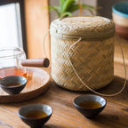Southeast Asia Round Bamboo Tea Box Jar